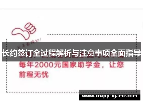 长约签订全过程解析与注意事项全面指导